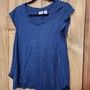 St. Tropez Navy Short Sleeve Top